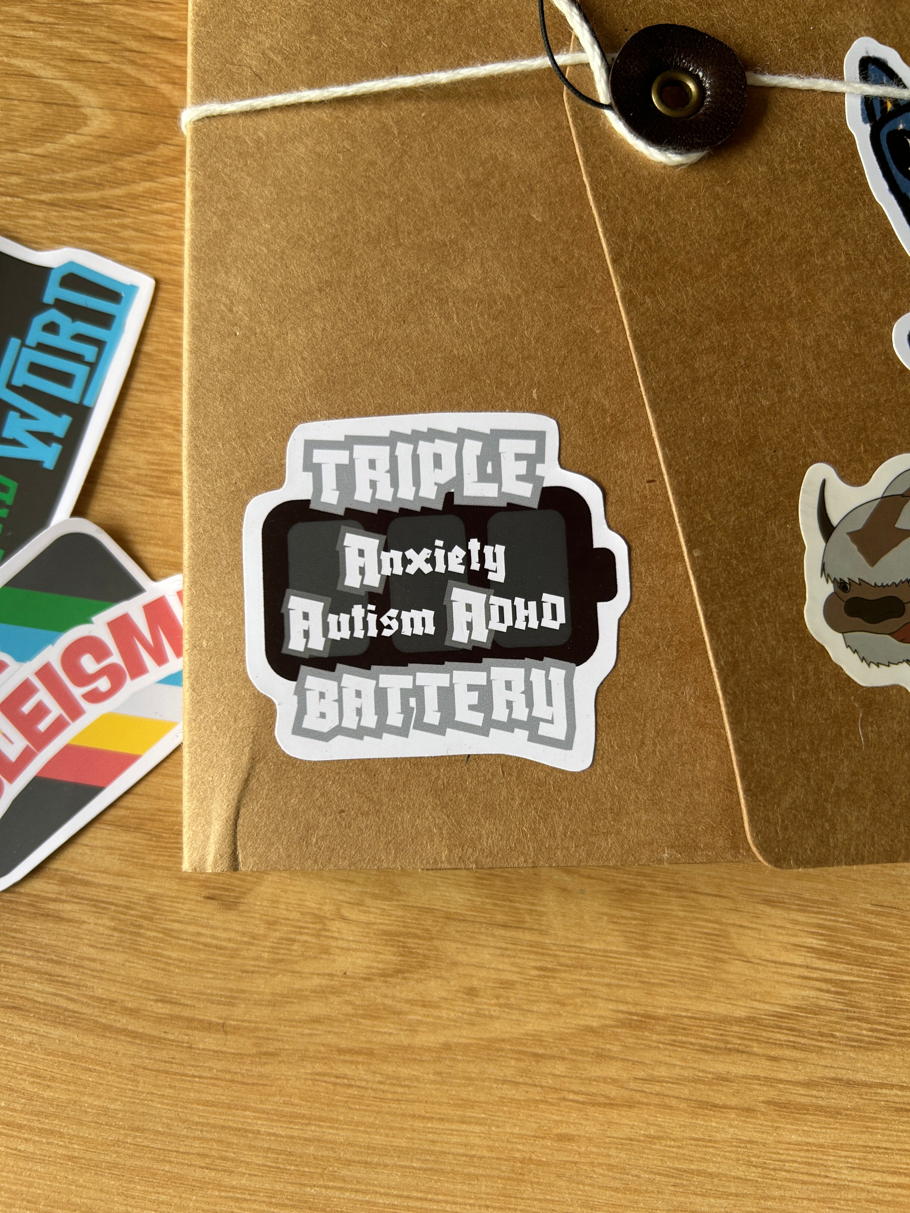 TRIPLE A Battery Sticker (Autism, ADHD, Anxiety)